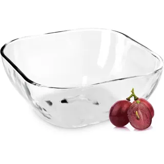 Kadax Glasschüssel, eckige Obstschale aus robustem Glas, 16cm, 1, stück) - Kadax