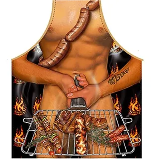 Kochschürze / Grillschürze, Design: Sexy Mann am Grill