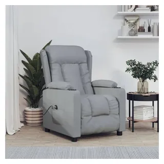 vidaXL Relaxsessel Elektrisch 96 x 99,5 x 0 cm Hellgrau mit Fernbedienung