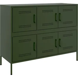 vidaXL Sideboard 100,5 x 79 x 39 cm Olivgrün