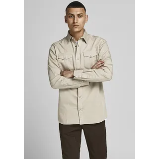 JACK & JONES Sheridan Langarmhemd Crockery / Slim Fit L