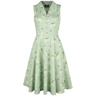 H&R London - Rockabilly Kleid knielang - Timea Swing Dress - XS bis 6XL - für Damen - Größe XS - mint