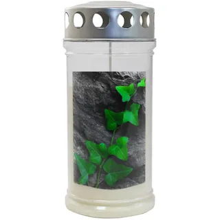 Jeka Gedenkkerze Efeu auf Stein 75 x 170 mm 3 St.