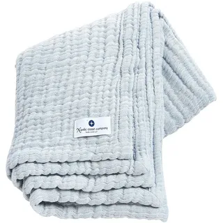 nordic coast company Musselindecke Blau, Textil, 90x120 cm] Schlafen, Babybett-Ausstattung, Babydecken – Babykissen, Babydecken