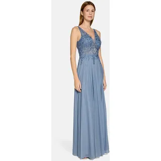 Vera Mont Abendkleid Glitzer-Look Blau 36