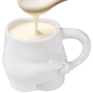 LuxusKollektion Tasse Bauch Kaffeetasse Keramik niedlich modisch, Keramik weiß