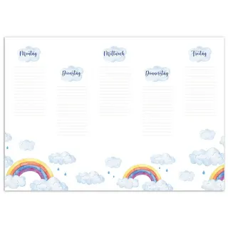 RNK Schreibunterlage Rainbow 60 x 42cm Bunt