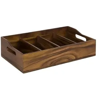 APS ACACIA Besteckkasten Holz 51 x 28 cm Braun