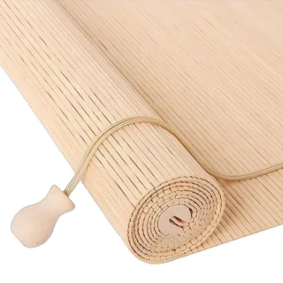 60x120cm Bambusrollo Innen außen Raffrollo Sonnenschutz Jalousie