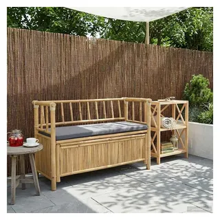 vidaXL Garten-Aufbewahrungsbank 110 x 47 x 80 cm Natur