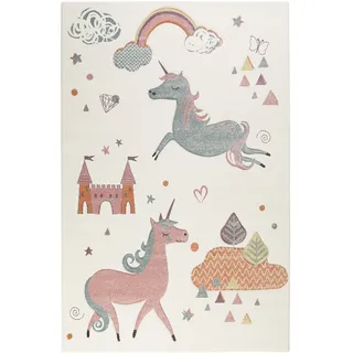 Esprit Sunny Unicorn Kinderteppich 160 x 225 cm Weiß
