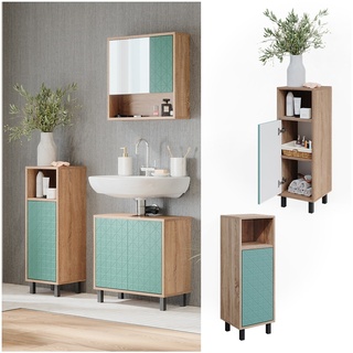 Vicco Badschrank Agasta 30cm, schmaler Schrank für Badezimmer in sonoma