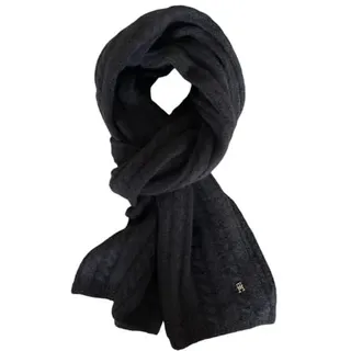 Tommy Hilfiger Timeless Scarf Cable, Zopfmuster-Schal, Marine - Einheitsgröße