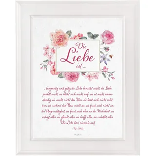 Aus Gnade Christliche Poster · Bibelvers: Die Liebe ist · Deko · Wandgestaltung · ohne Rahmen · A3 · christliche Geschenke · Deutsch