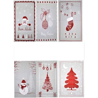 Zambaiti Weihnachts-Geschirrtücher, 12 Stück.