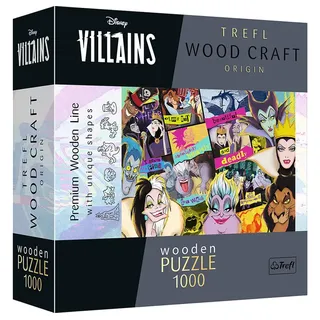Trefl Puzzle Wood Craft Villains Wiedersehen 1000 Teile Holzpuzzle, 1000 Puzzleteile, Made in Europe bunt