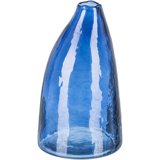 Flaschenvase Aus Glas  Royalblau (Größe: 11 50X11 50X20cm)