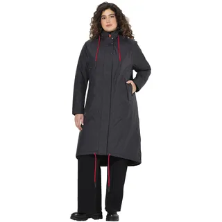 Ulla Popken Übergangsmantel grau / rot / schwarz L-XL