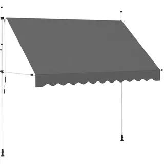 vidaXL Klemmmarkise 300 cm anthrazit