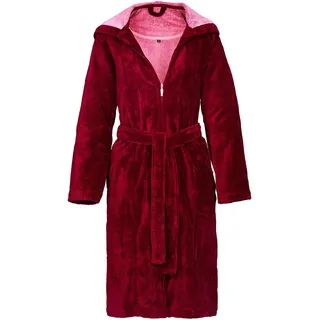 Vossen Damen Palermo Bademantel, Rot (Burgundy 016), 48 (Herstellergröße: 48/50 XL) - XL