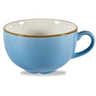Churchill Tasse Super Vitrified Stonecast Cornflower Blue Cappuccino Tasse, Porzellan blau