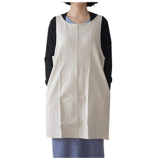 weiche Baumwolle Leinen Schürze Farbe Halfter Kreuz Bandage Schürzen japanischen Stil, X Form Küche Kochen Kleidung Geschenk für Frauen Chef Einzugs