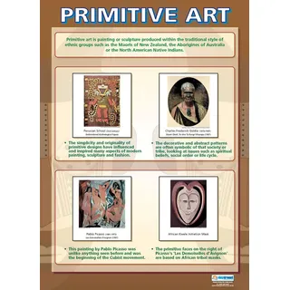 Primitive Art Kunstposter, laminiertes Glanzpapier, 850 mm x 594 mm (A1), Kunst-Klasse-Poster