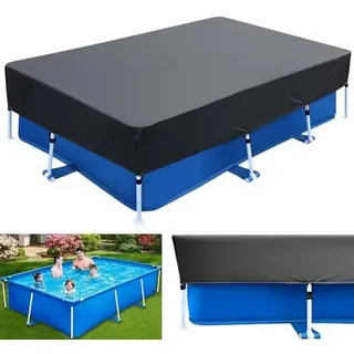 toolive Poolabdeckung schwarz 220 x 150 cm