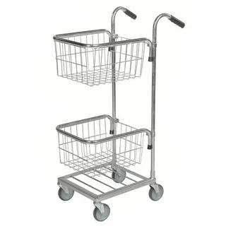 Kongamek Mini- Servierwagen verzinkt mit 2 Körben 415x355x220mm und Bremse