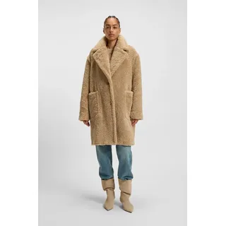 Boss Regular Fit Teddy-Mantel mit großen Taschen Modell 'CATEDY', Hellbraun, 44