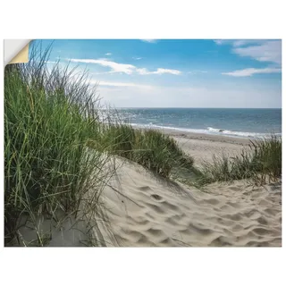 ARTland Wanddeko Wandtattoo selbstklebende Vinylfolie 80x60 cm Strand Meer Küste Düne Landschaft Natur Maritim Nordsee T1OE