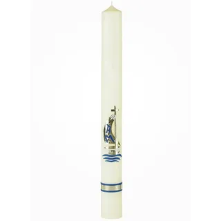 Jaspers Kerzen Marienkerze MK4 mit 10% Bienenwachs Elfenbein 600 x Ø 80 mm, 1 Stück