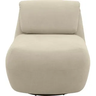 Home affaire Relaxsessel Emberson Sessel, Rückenlehne hochklappbar, Drehsessel, Rückenverstellung, Drehfunktion, wahlweise auch Swivel (Wipp) Funktion beige