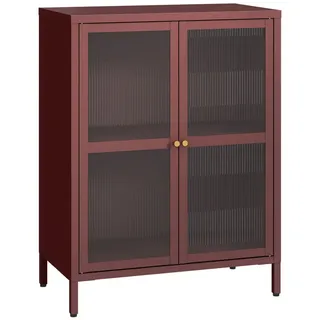 [en.casa] Sideboard Säkylä 84 x 64 x 35 cm Bordeauxrot
