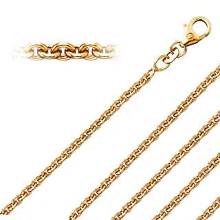 Goldkette ONE ELEMENT "Halskette aus 333 Gelbgold Ø 2,4 mm" Gr. 45, gold, Halsketten, Damen, 45, Gelbgold 333 Gold, Gelbgold 333, Gold, Goldkette, Fein gearbeitet – angenehm zu tragen und vielseitig kombinierbar