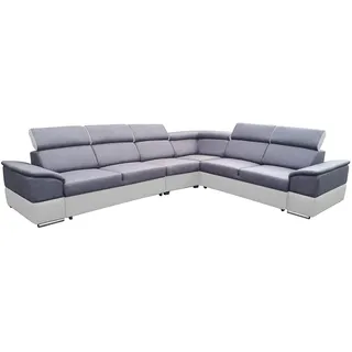 All4All Ecksofa mit Schlaffunktion Estrella - XXL Sofa mit Bettkasten - 334 cm x 264 cm - Schlafsofa - Wohnlandschaft L-Form - Groß - Gewebe - Farbe wählbar - Seite Links 19