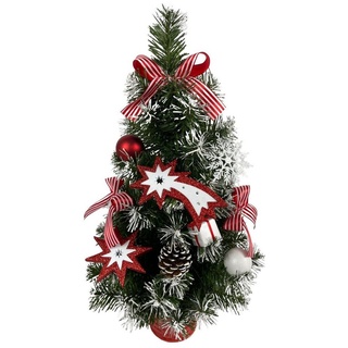 Sarcia.eu Künstlicher Weihnachtsbaum Künstlicher Weihnachtsbaum mit roten Dekorationen in einem 60cm Topf