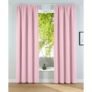 OTTO home Solana Kräuselband 140 x 245 cm Rosa 2 St.