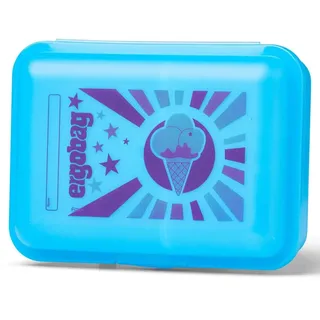 ergobag Brotdose mit Motiv und Trennfach BPA-frei Spülmaschinenfest Robust Kinderfreundlich Eis - Blau