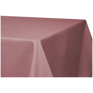 Tischdecke 110 x 110 cm quadratisch Altrosa Leinenoptik Lotuseffekt Tischwäsche Wasserabweisend Tischtuch Fleckenabweisend Bügelfrei Abwischbar Waschbar Innen und Außen Perleffekt