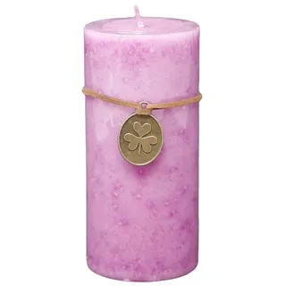 B&S Stumpenkerze Trendkerze rosa durchgefärbt 13 x Ø 6 cm rosa