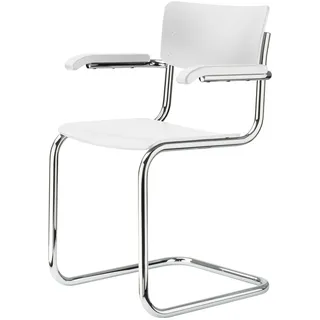 Thonet Freischwinger S 43 F Buche weiß lasiert