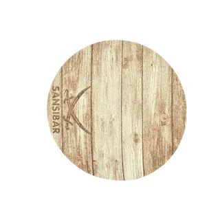 Sansibar Teppich Keitum SA-009 brown Ø braun ¦ Baumwolle ¦ Maße (cm): B: 160 H: 0,3