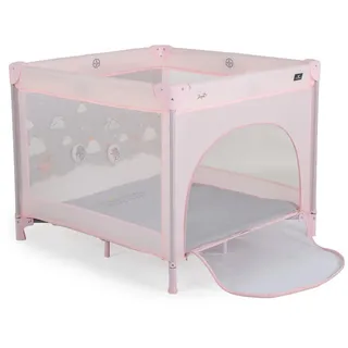 Cangaroo Laufstall Joyzi Matratze Reisebett faltbar Tasche vier Plüschfiguren rosa