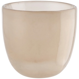 Teelichtglas , creme , Glas  , Maße (cm): H: 5,7  Ø: 6.35