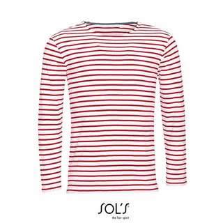 Sols Teamsport Langarmshirt gestreift rot/weiß S