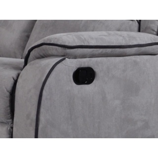 Relaxsofa 3-Sitzer - Microfaser - Grau - HERNANI