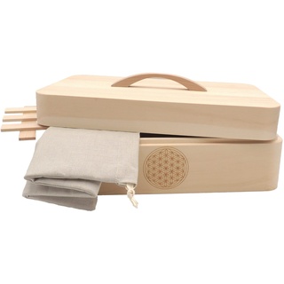 JOWE Zirbenbrotdose | Brotbehälter aus Zirbe | Brotaufbewahrungsbox aus Holz | Brotkasten aus Zirbenholz mit Gravur und Zubehör