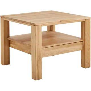 Linea Natura Couchtisch, Eiche, Holz, Wildeiche, massiv, 1 Schublade(n) Schubladen, quadratisch, eckig, 75x58x75 cm, Stauraum, Wohnzimmer, Wohnzimmertische, Couchtische, Couchtische mit Rollen