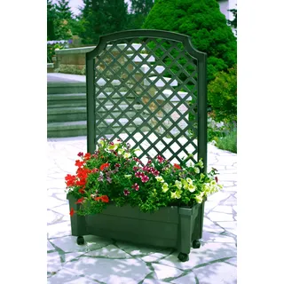 KHW Calypso Pflanzkasten mit Bewässerungssystem 79 x 34 x 135 cm Grün